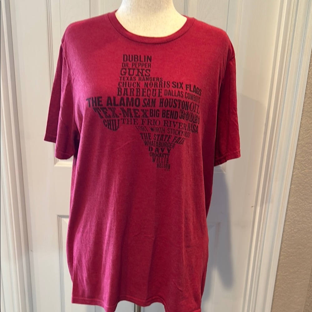 Mason Jar Red Texas Graphic Short Sleeve Tee XL